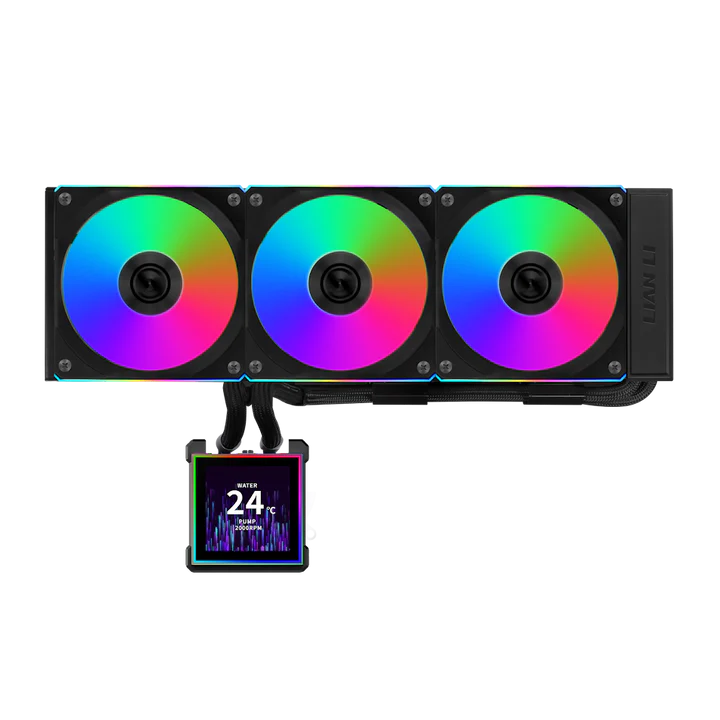 LIAN LI Hydro-Shift II LCD-S 360TL Liquid CPU Cooler with TL Wireless Fans, 3.4" IPS LCD Screen - Black