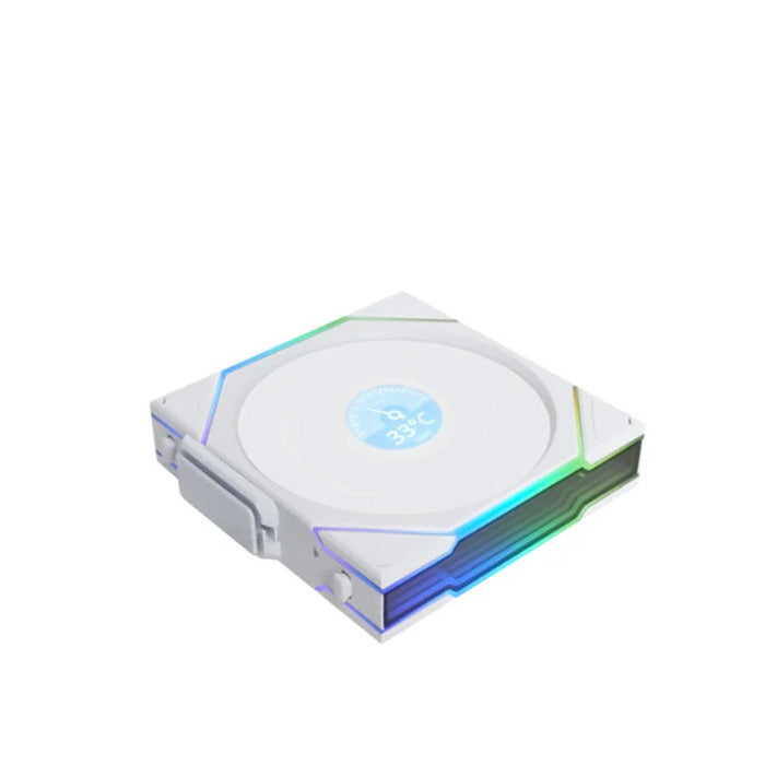 LIAN LI UNI FAN TL Wireless LCD Reverse Blade 120mm ARGB Case Fans with 1.6” LCD Screen (3 Pack) - White
