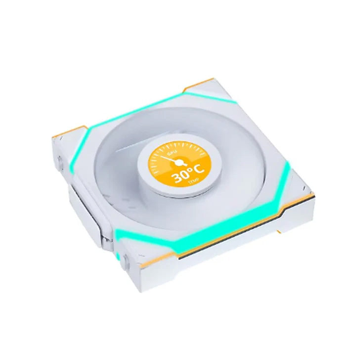 LIAN LI UNI FAN SL Wireless LCD 120mm ARGB Case Fans with 1.6” LCD Screen (3 Pack) - White