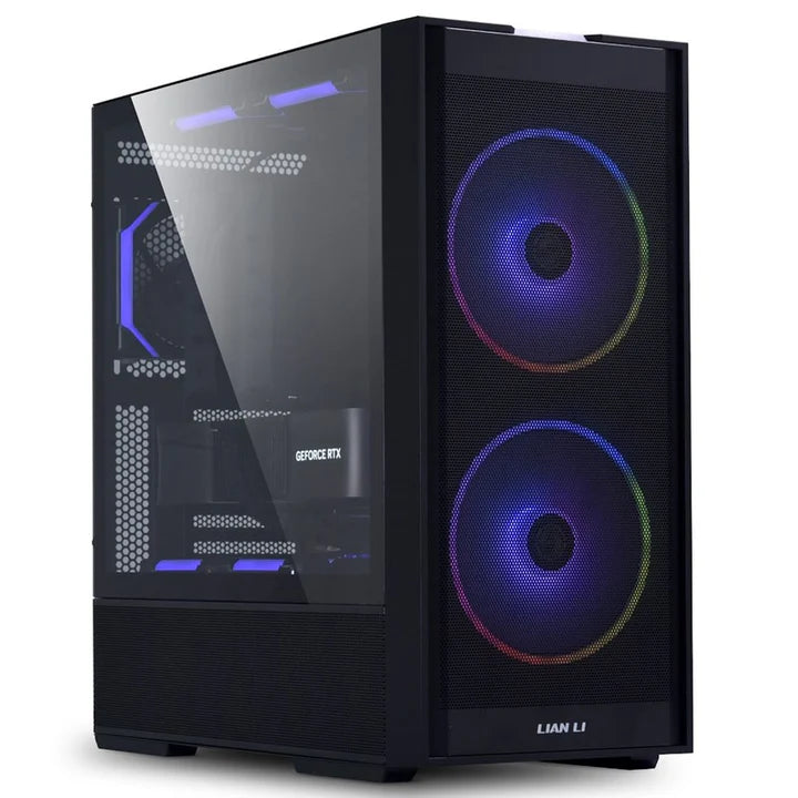 LIAN LI LANCOOL 206 ATX Mid Tower Gaming PC Case (2 ARGB Fans Included) - Black