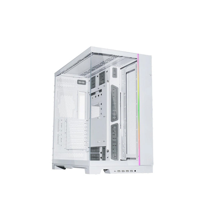 LIAN LI O11 Dynamic EVO XL RGB Tempered Glass Full Tower Gaming Case - White (Fans Not Included)