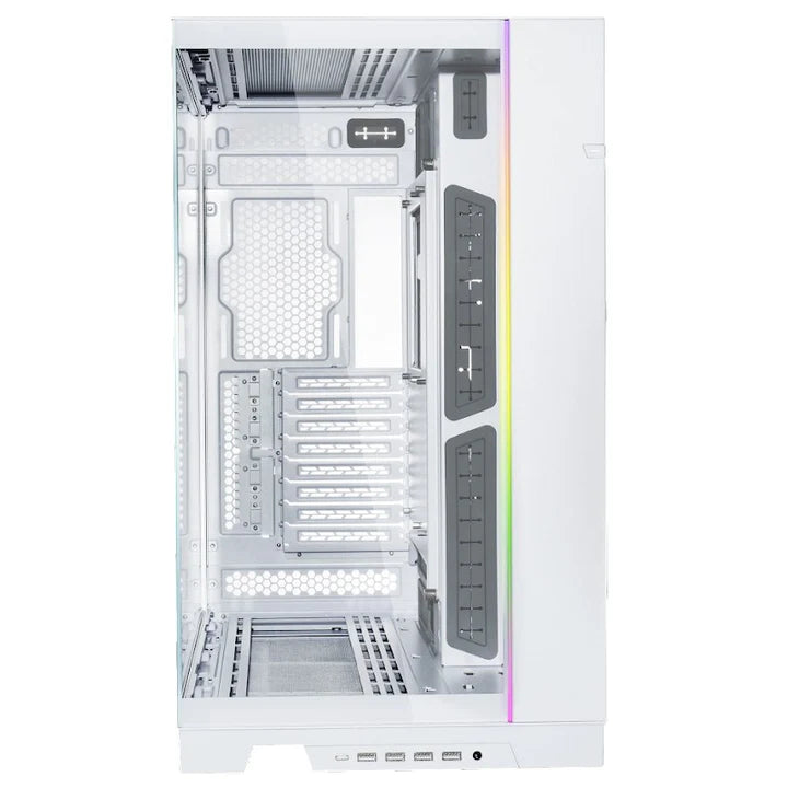 LIAN LI O11 Dynamic EVO XL RGB Tempered Glass Full Tower Gaming Case - White (Fans Not Included)