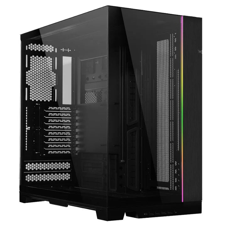 LIAN LI O11 Dynamic EVO XL RGB Tempered Glass Full Tower Gaming Case - Black (Fans Not Included)