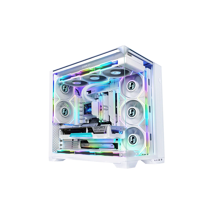 LIAN LI O11 VISION COMPACT Tempered Glass ATX Mid-Tower Gaming PC Case - White