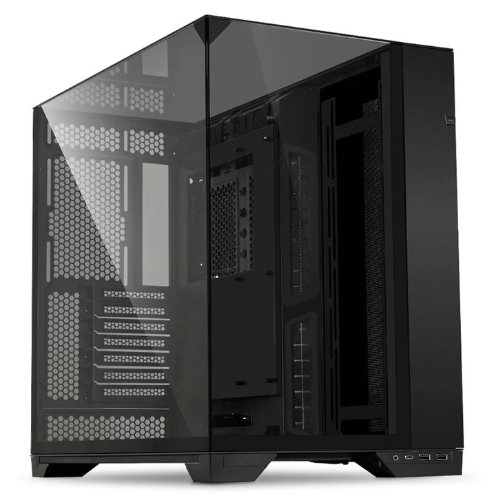 LIAN LI O11 VISION Tempered Glass Mid Tower Gaming Case - Black (Fans Not Included)