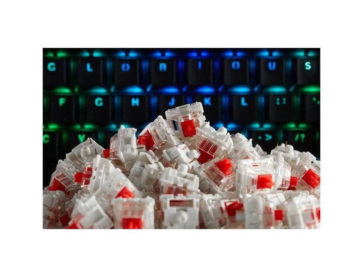 Glorious Gateron Red Mechanical Keyboard Switches (120 pack) - Red