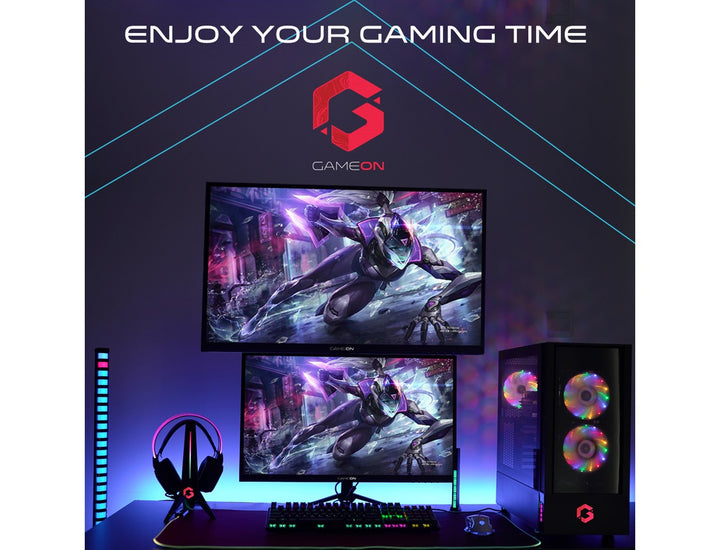 GAMEON GOP27QHD165 27" QHD, 165Hz, 1ms (2560x1440) 2K Flat IPS Gaming Monitor With G-Sync & FreeSync (HDMI 2.1 Console Compatible) - Black