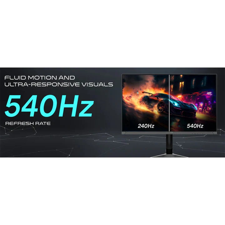 GAMEON Titan Pro X Series 27" FHD, 540 Hz, MPRT 0.5 ms, HDMI 2.1, Fast IPS Gaming Monitor (Support PS5) - Black