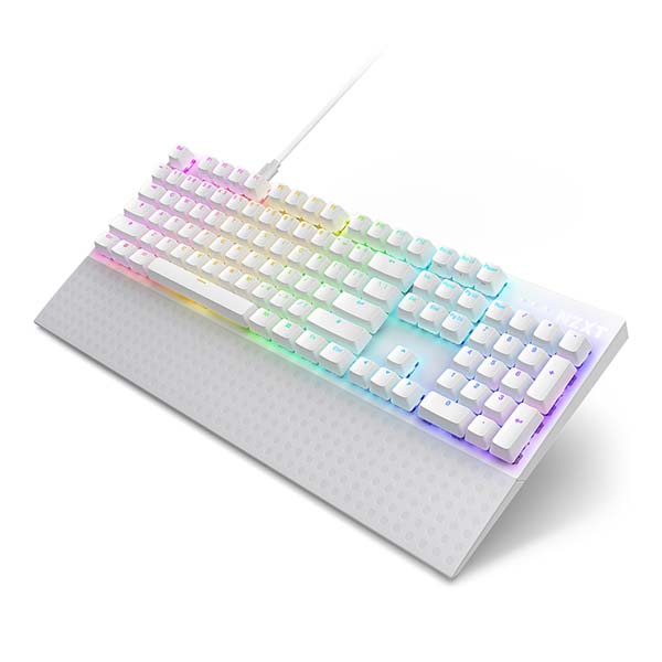 NZXT FUNCTION 2 RGB Hot-Swap Wired Optical Gaming Keyboard - White