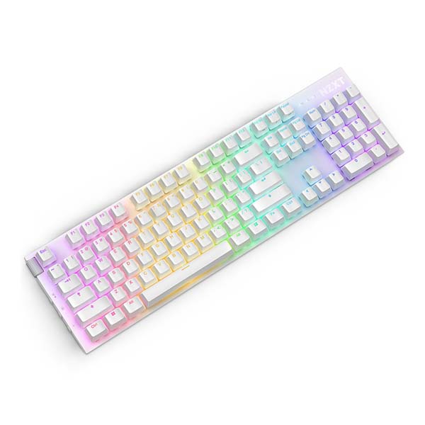 NZXT FUNCTION 2 RGB Hot-Swap Wired Optical Gaming Keyboard - White