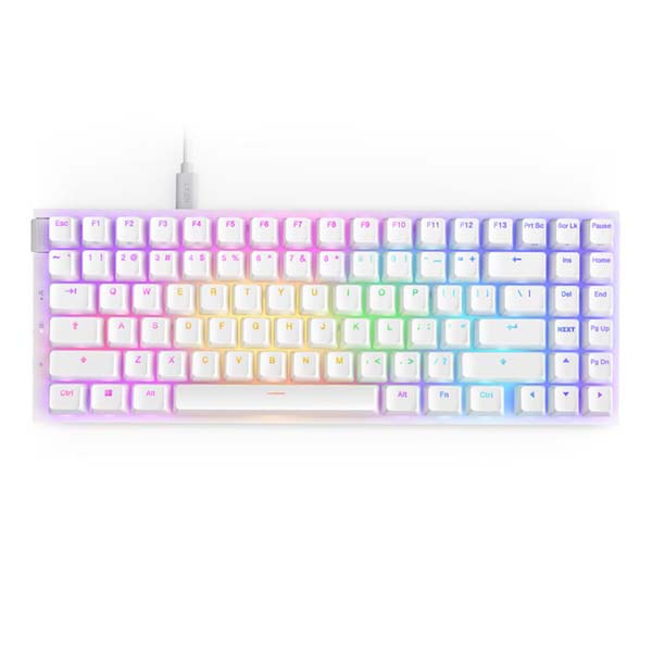 NZXT FUNCTION 2 MINI TKL - RGB Hot-Swap Wired Optical Gaming Keyboard - White