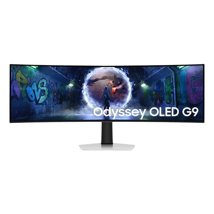 SAMSUNG ODYSSEY G932 - 49 Inch 2K 240Hz Dual QHD 0.03ms HDMI 2.1 Curved OLED Gaming Monitor - Silver
