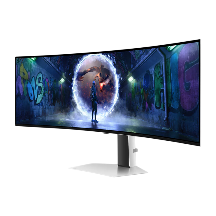 SAMSUNG ODYSSEY G932 - 49 Inch 2K 240Hz Dual QHD 0.03ms HDMI 2.1 Curved OLED Gaming Monitor - Silver