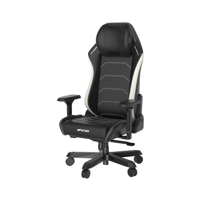 DXRacer Master Series Gaming Chair Microfiber Leather, 4D Armrest, High Density Mold Shaping Foam - Black & White