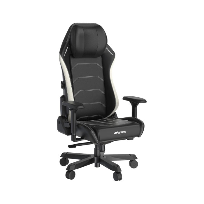 DXRacer Master Series Gaming Chair Microfiber Leather, 4D Armrest, High Density Mold Shaping Foam - Black & White