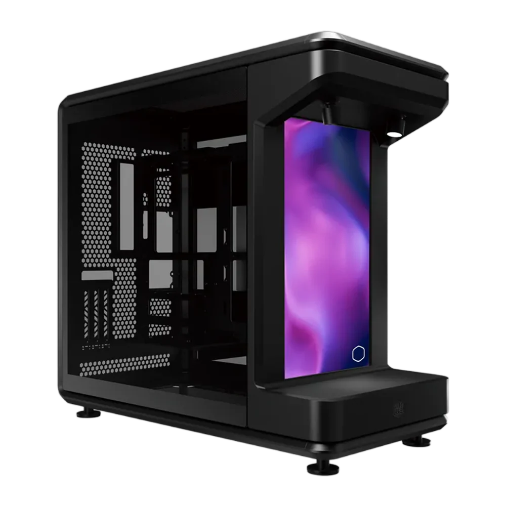 Cooler Master MasterFrame 360 Stage With 15.6 Inch LCD Screen ATX Case - Black