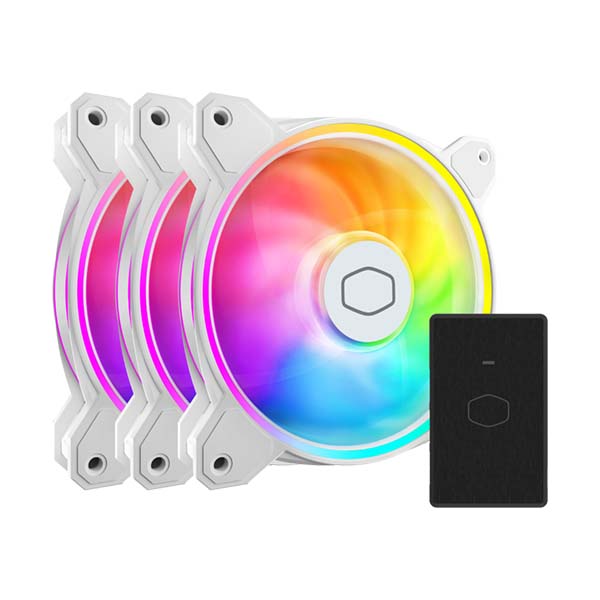 COOLER MASTER MasterFan MF120 HALO² 3 in 1 ARGB Case Fan Kit - White