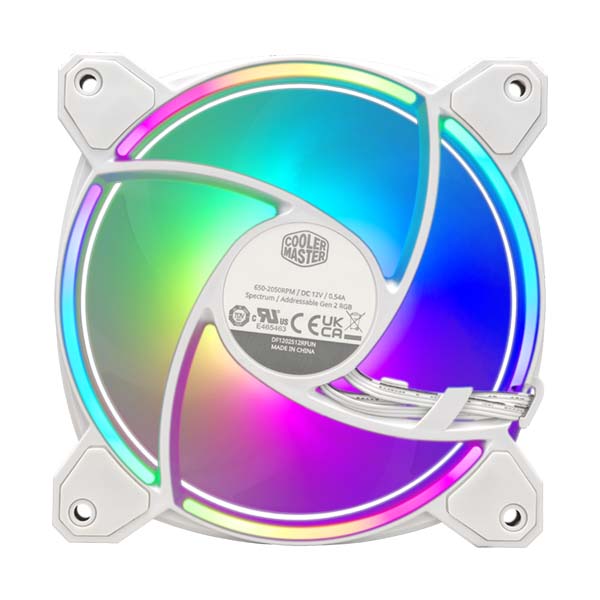 COOLER MASTER MasterFan MF120 HALO² 3 in 1 ARGB Case Fan Kit - White