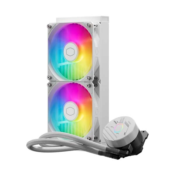 COOLER MASTER MasterLiquid 240L CORE ARGB CPU Liquid Cooler - White