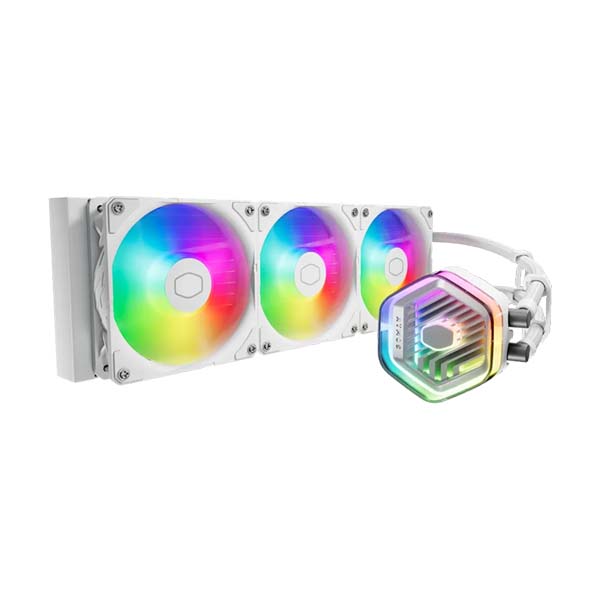 COOLER MASTER MasterLiquid 360 ATMOS ARGB CPU Liquid Cooler - White