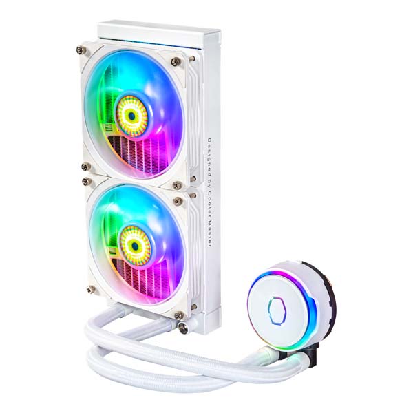 Cooler Master PL240 Flux ARGB CPU Liquid Cooler - White