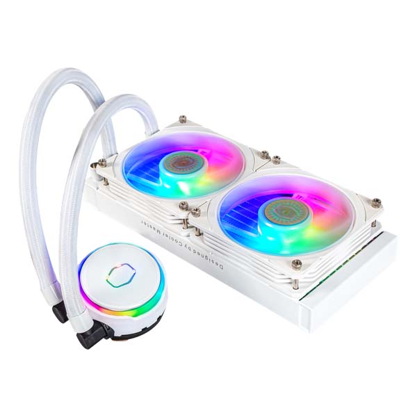 Cooler Master PL240 Flux ARGB CPU Liquid Cooler - White