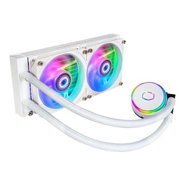 Cooler Master PL240 Flux ARGB CPU Liquid Cooler - White