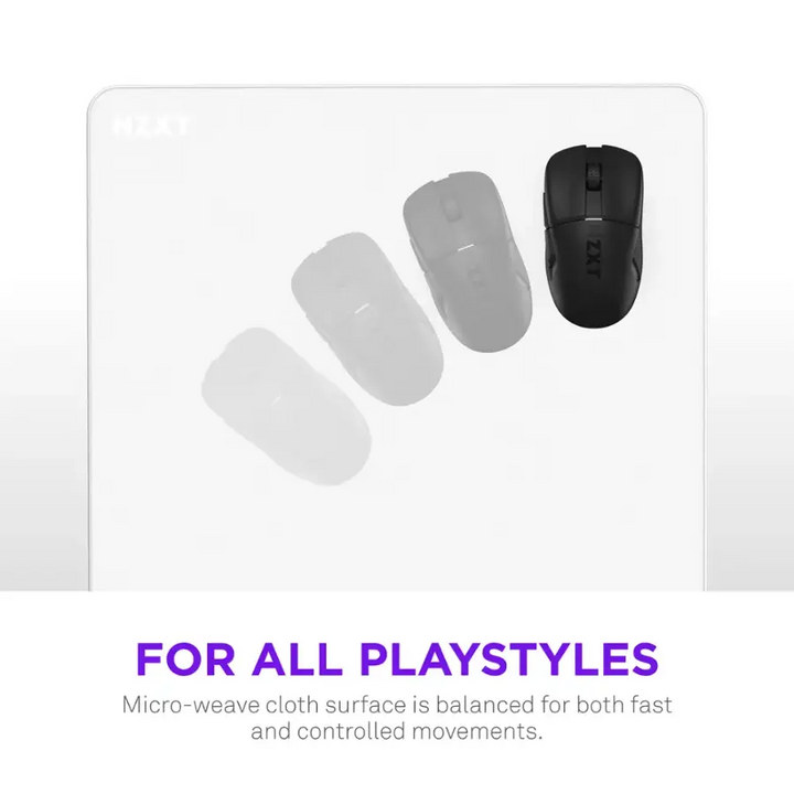 NZXT Zone Gaming Mouse Pad with Micro-Weave Cloth Surface ( Large) - White