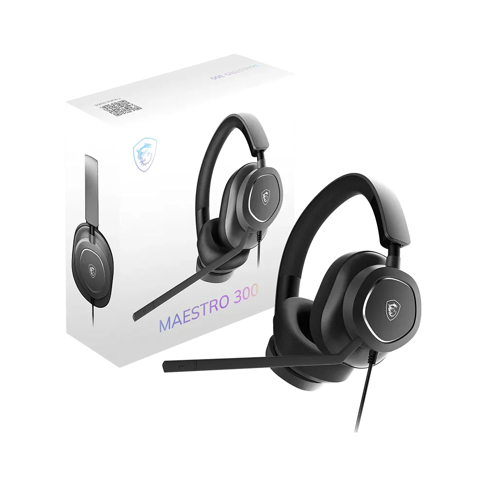 MSI MAESTRO 300 Wired Gaming Headset - Black
