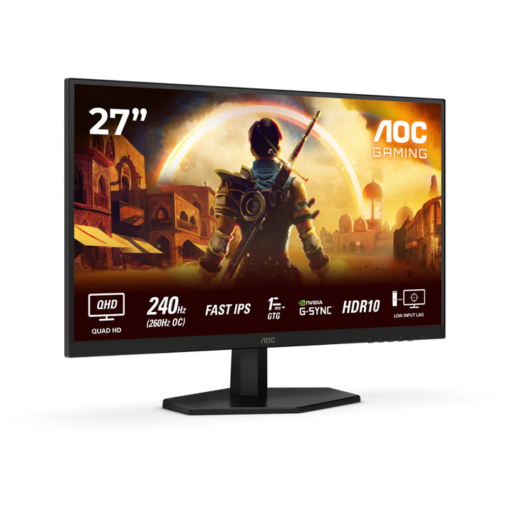 AOC Q27G40ZE - 27 Inch 260Hz QHD 0.3ms HDMI 2.0 IPS Gaming Monitor - Black