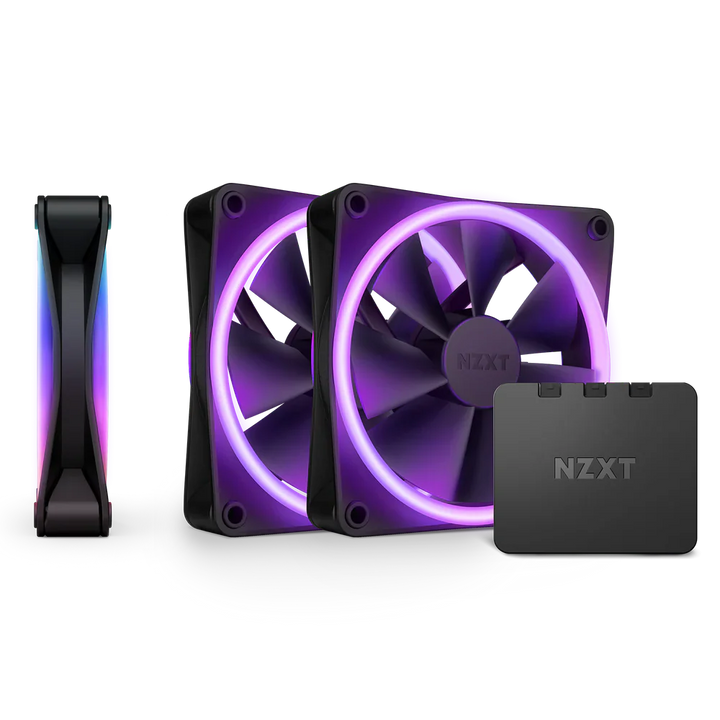 NZXT F120RGB Duo - 120mm Dual-sided RGB Fan - Triple Pack (Black)