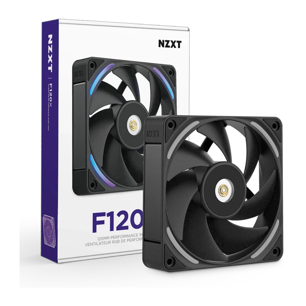 NZXT F120X 120mm Performance RGB Single Case Fan - Black