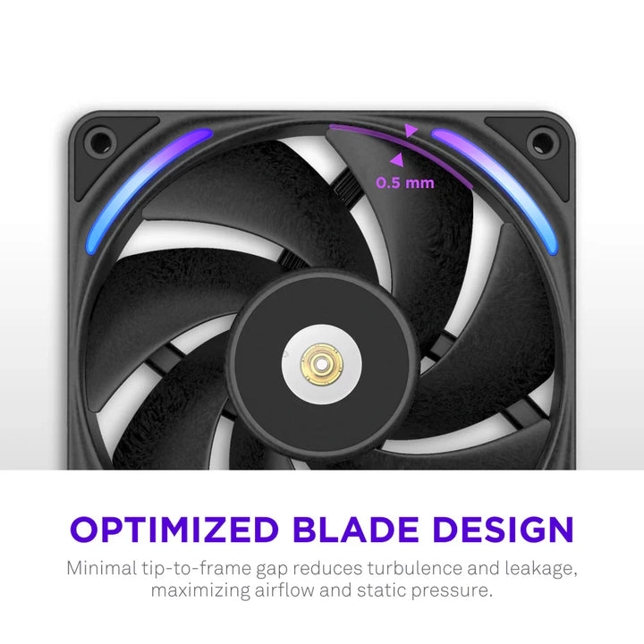 NZXT F120X 120mm Performance RGB Single Case Fan - Black