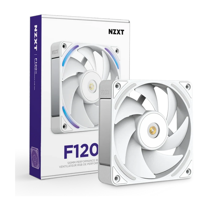 NZXT F120X 120mm Performance RGB Single Case Fan - White