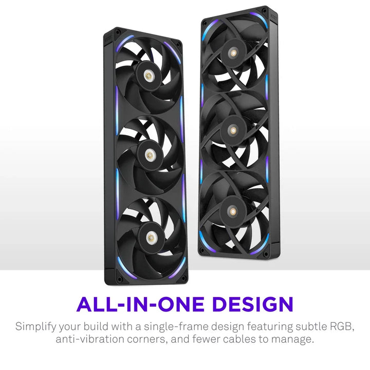 NZXT F360X 360mm Performance RGB Single Frame Case Fan - Black