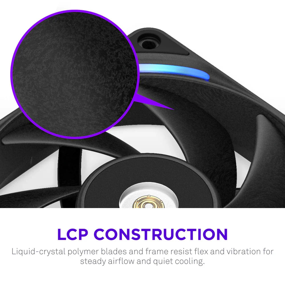 NZXT F360X 360mm Performance RGB Single Frame Case Fan - Black