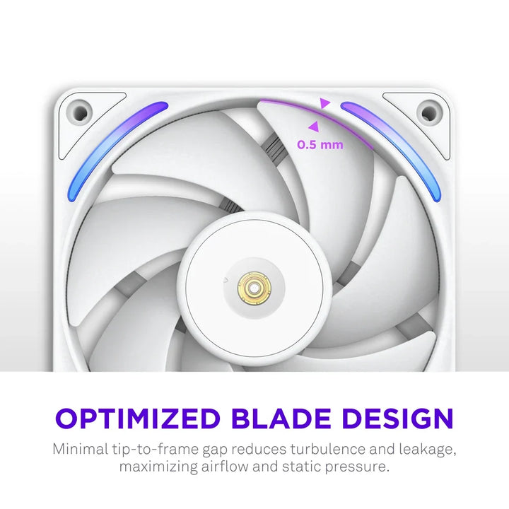 NZXT F360X 360mm Performance RGB Single Frame Case Fan - White
