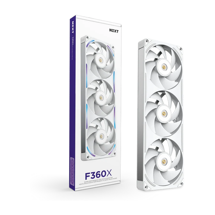 NZXT F360X 360mm Performance RGB Single Frame Case Fan - White