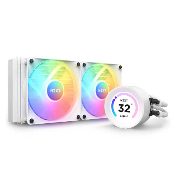 NZXT Kraken Elite 240 RGB - 240mm AIO CPU Liquid Cooler with LCD Display - White