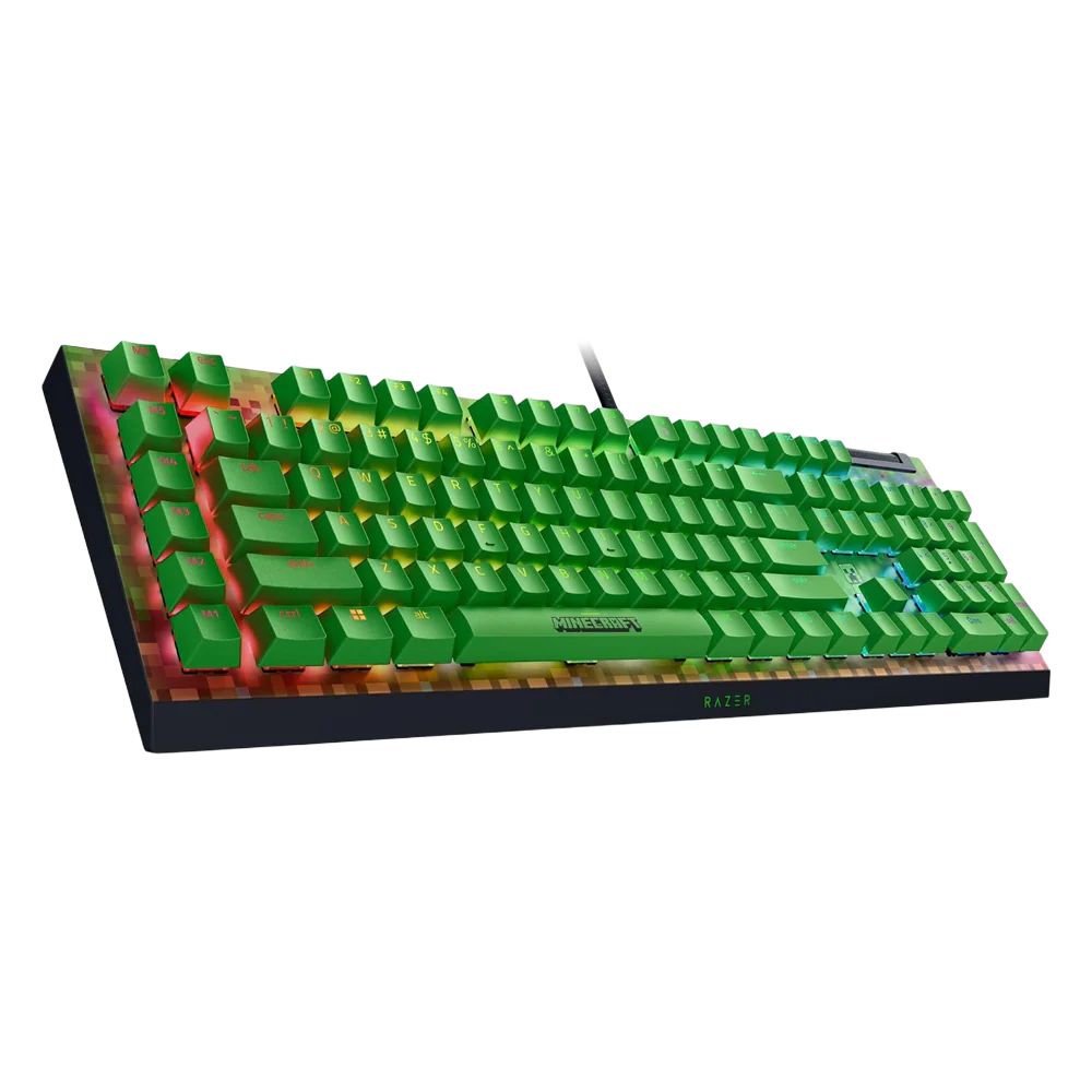 RAZER BlackWidow V4 X Green Switch Minecraft Edition Wired Gaming Keyboard - Green