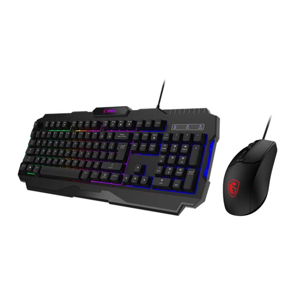 MSI FORGE GK100 COMBO - RGB Wired Membrane Gaming Keyboard And Optical Mouse - Black
