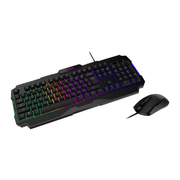 MSI FORGE GK100 COMBO - RGB Wired Membrane Gaming Keyboard And Optical Mouse - Black