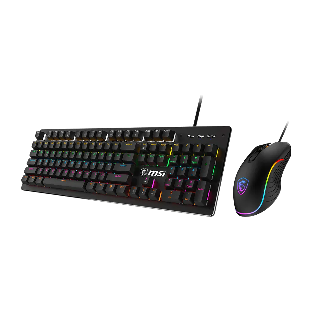 MSI FORGE GK300 COMBO Wired RGB Gaming Keyboard And Mouse - Black