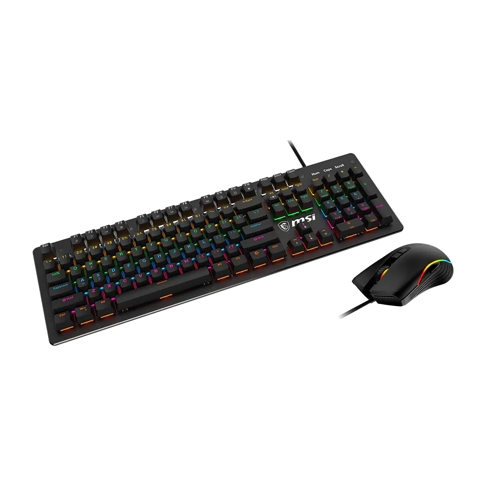MSI FORGE GK300 COMBO Wired RGB Gaming Keyboard And Mouse - Black