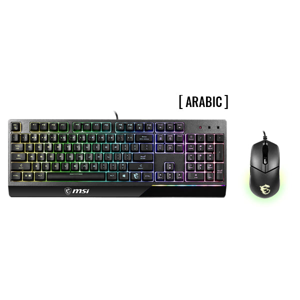 MSI VIGOR GK30 COMBO - VIGOR GK30 RGB Wired Mechanical Gaming Keyboard - Black And GM11 RGB Wired Mouse - Black