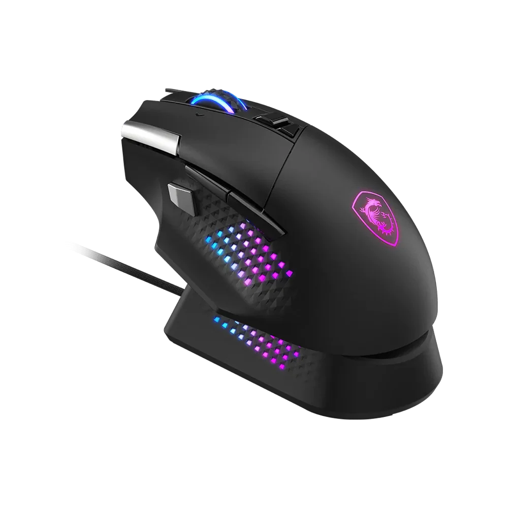 MSI VERSA PRO Wireless Plus Mouse Dock Pro Mouse - Black