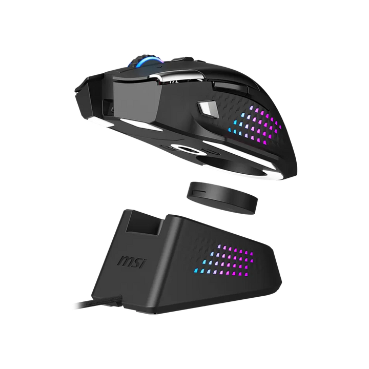 MSI VERSA PRO Wireless Plus Mouse Dock Pro Mouse - Black