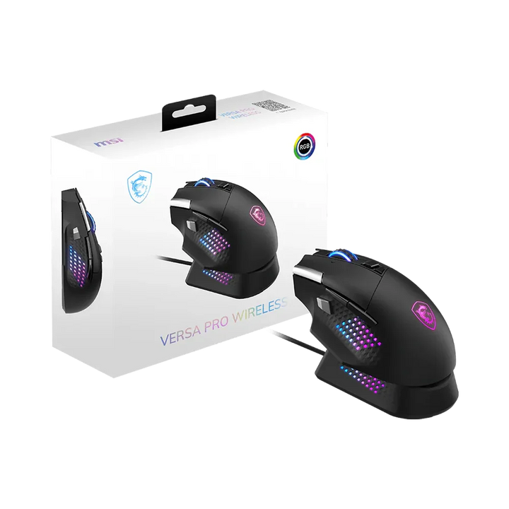 MSI VERSA PRO Wireless Plus Mouse Dock Pro Mouse - Black