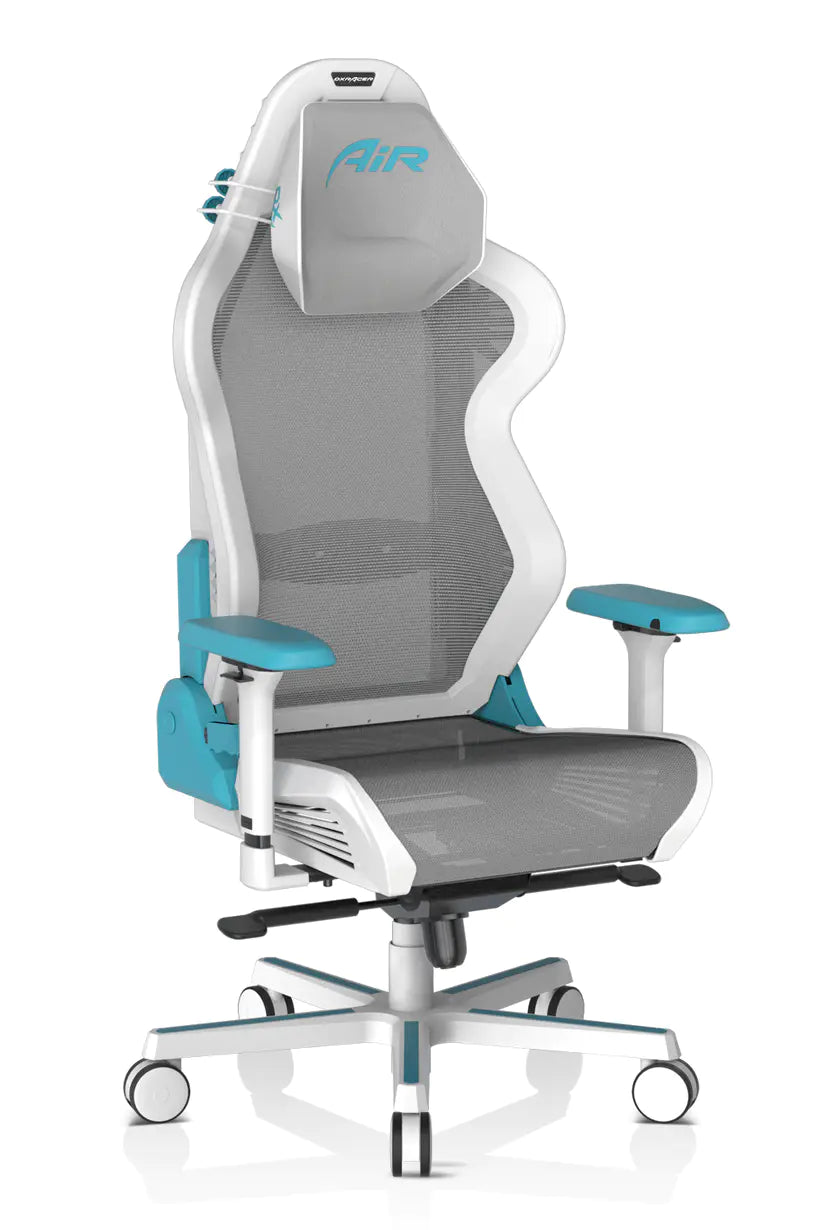 DXRacer Air Series Gaming Chair - White/Cyan