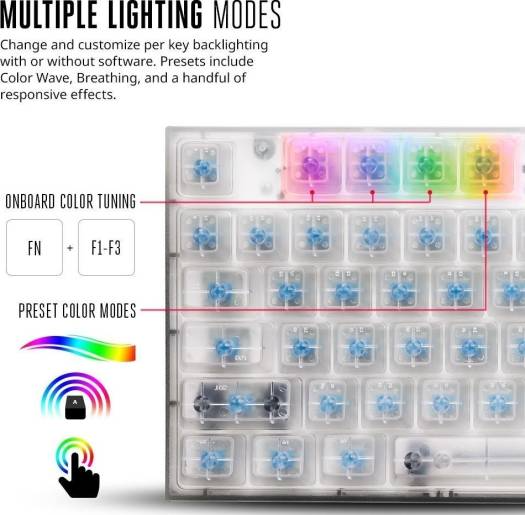 Masterkeys Pro L - RGB - Crystal Edition Cherry MX Switch Brown